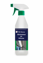 Nettoie les restes de silicone produits à base de NITRO.  Élimine le silicone durci et sec en moins de deux minutes.